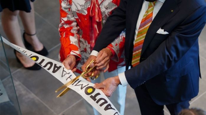 image ribbon-cutting ceremony of automha's new head office automatic warehouses bergamo
